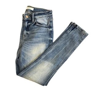 KanCan Signature Womens Jeans Size 26 Light Wash Distressed Skinny Fit VBK1574AT